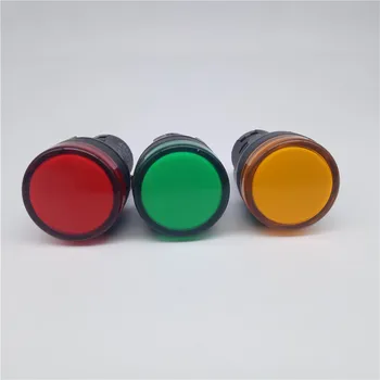 10pcs 22 MM zvýrazniť LED intenzita svetla LED indikátor signálu červená/zelená/žltá/modrá/biela AD16-22D/S 6V/12V/24V/220V/380V