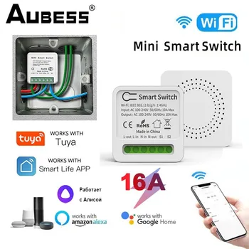 16A Wifi Smart Switch, Smart Home Svetlo Prepínače Modul 2-spôsob, ako Ovládať Prácu S Tuya Inteligentný Život Alexa Alice Domovská stránka Google Prepínač