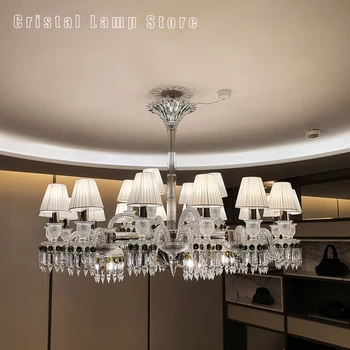 24 ŽIAROVKA Veľká Lampa Moderného Show Room Svadobné Schodisko Hotel Luxusné Stropné Krištáľový Luster Prívesok Svetlo