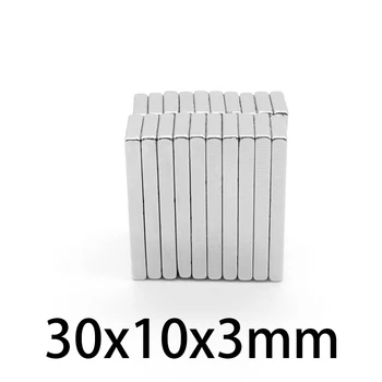 5-50PCS 30x10x3mm blok Silný N35 Magnet 30mmX10mmx3mm List Trvalý Magnet 30*10*3 mm Silné Magnetické Neodýmu 30*10*3