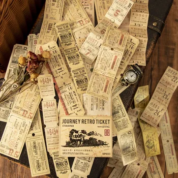 50pcs/veľa Vintage Zápisník Nálepky Cestovných Lístkov Scrapbooking Dodáva denník Plánovač Dekoratívne Plavidlá, Nálepky na kancelárske potreby