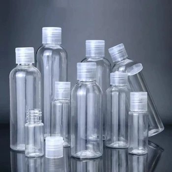 5ml-120ml Plastové Fľaše Drapákové Emulzie PET Obalov Skúšania Transparentné Prázdne Prenosné Cestovné Kontajner Naplniteľné Kozmetika