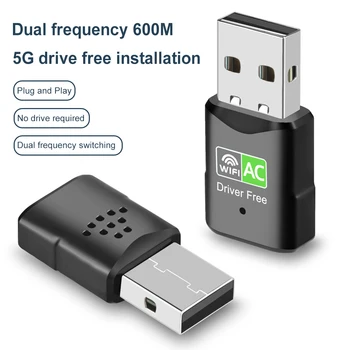 600, Dual-band WiFi Prijímač 5G Zadarmo Disk USB Wifi Adaptér 2.4/5 GHz Bezdrôtovej Sieťovej Karty Adaptador pre windows Vista/XP/Win7/8/10/11 
