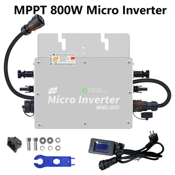 800W Miniatúrne Grid-tie Invertor S MPPT, Nepremokavé Funkciu, 22-50VDC 80-280VAC, Voliteľne S alebo Bez Napájania