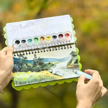 Akryl Prenosné Akvarel Paletu Prázdne Mini Magnetické Farba Box Tvorivé Tekvica Tvar Farba Panelu Maľovanie Dodávky
