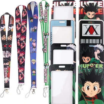 Anime Manga HUNTER X HUNTER Poverenia Majiteľa Krk Laná ID Odznak Držiteľa Karty Keychain Mobilný Telefón Popruh Keychain Lano