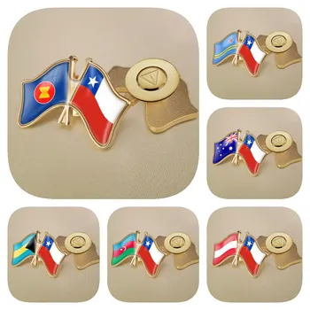 Aruba ASEAN Združenie Austrália Azerbajdžan Bahamy a Čile Dvakrát Prešiel Priateľstvo Vlajky Brošňa Preklopke Kolíky Odznaky