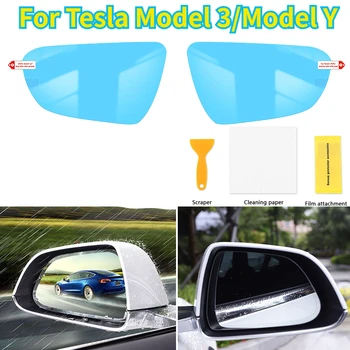 Auto Mirror Film Anti Fog Spätné Zrkadlo Rainproof Nálepky Nepremokavé Bezpečnej Jazdy Príslušenstvo pre Tesla Model 3/Model Y