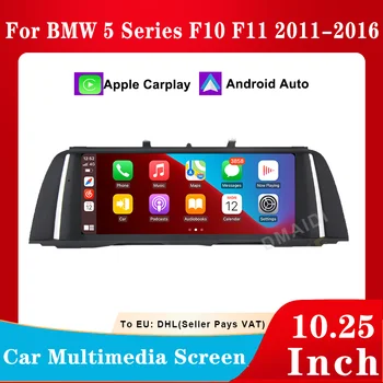 Auto Multimediálne 10.25 palec Bezdrôtové Apple CarPlay Android Auto pre BMW 5 Series F10/F11/520 (Rokov 2011-2016) Pôvodné CIC/NBT