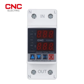 CNC Din lištu 230V Nastaviteľné Nad a Pod Napätie Ochranné Zariadenie Chránič Relé Sledovať Aktuálny Limit