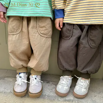 Deti Bežné Nohavice Voľné Chlapec Bloomers 2023 Nové Jar a na Jeseň Malé Dieťa Korzet Nohavice Dospievajúce Dievčatá Oblečenie