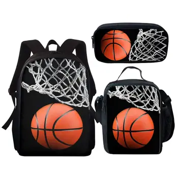Detský Batoh Módne Basketbal 3D Tlač Školské Tašky Set Pre Chlapcov, Dievčatá Bagpack Toddlle Späť Pack Študent Knihy Taška Aktovka