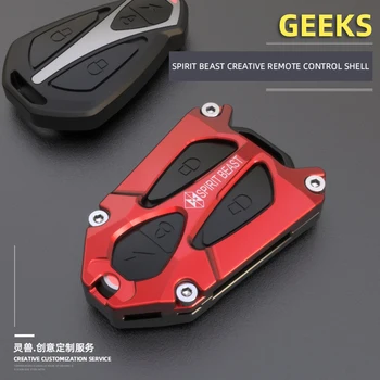 Duch Zviera Motocykel Tlačidlo Shell Kryt puzdro pre Geek, Diaľkové Tlačidlo Hliníkovej Zliatiny CNC
