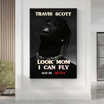Hviezda Plagáty a Vytlačí Scott Travis Rapper Plátno Obrázok Obrázok Maľby Na Stene Pozrieť Mama, môžem Lietať Obrázok pre Home Decor