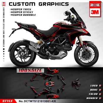 KUNGFU GRAFIKA Motocykel Nálepky Vlastné Odtlačkový Design Vinyl Držiak pre DUCATI Multistrada MTS 1200 MTS1200 2012 2013 2014 2015