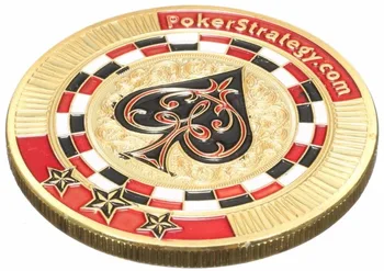 Kovové Poker Stráže Karty Pozlátené S Okrúhle Plastové Prípade Chránič Mince Čip