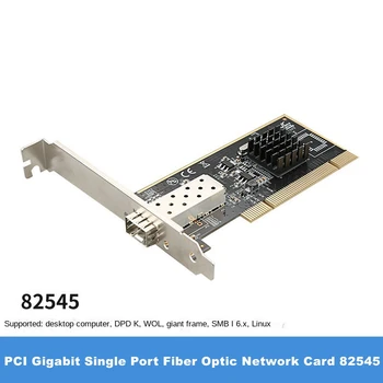 Kvalitný PCI Gigabit 1000M Optických Port SFP Network Karta pre Stolné PC, 1G Intel82545 lan karty