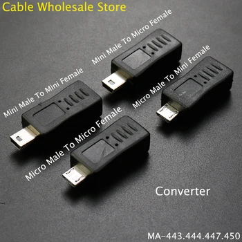 Kábel Veľkoobchod Obchod 1Pcs Micro USB Konektor Na Mini USB Zásuvka, Adaptér Pre Mobilný Telefón, MP3 Konektor Converter Adaptér