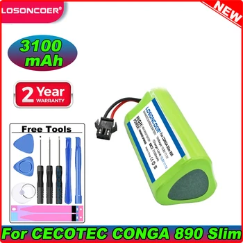 LOSONCOER 3100mAh Batérie Pre Lefant M501A,CECOTEC CONGA 890 Slim,CONGA Slim 890,CONGA Slim Mokré Robotický Vysávač