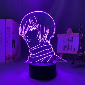 Led Nočné Svetlo Anime Lampa Útok na Titan sezóna 4 pre Izba Dekor Domov Osvetlenie Deti Narodeninám Manga AOT 3d Lampy, Nočné