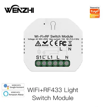 Light Switch Modul Wifi RF 433 Mhz Časovač Automatizácie Diaľkové Ovládanie Inteligentného Života/Tuya App Pracuje S Alexa Domovská stránka Google Asistent