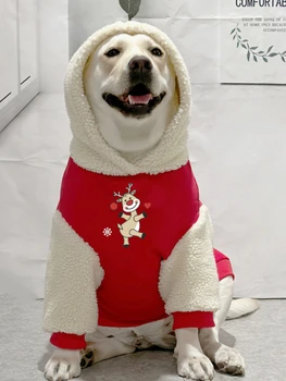 Malé-veľké Psie Oblečenie Pridať Velvet Teplý Pes Hoodie Psa Vianočné Oblečenie Labrador, Zlatý Retriever Psa Sveter Pes Príslušenstvo