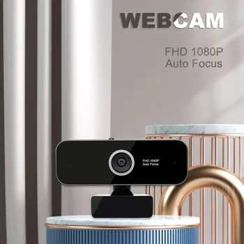 Mini Kamera 1080p USB, HD Webkamera Vstavaný Mikrofón obsahuje automatické Zaostrovanie, Webkamera pre Stolné Počítače, PC Subminiature Fotoaparát