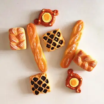 Mini Pre Kuchyňa Hračky, Príslušenstvo 10Pcs Bábika Ornament, Chlieb Potraviny Pekáreň Výzdoba Domu Detí Miniatúrne Vzdelávacie Hračky