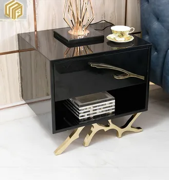 Moderný jednoduchý ľahký luxusné nočný stolík Žiadna inštalácia Farba pečenie spálňa Tvorivé osobnosti dizajnér nočná skrinka