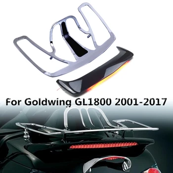 Motocykel Hliníkový Kufor Batožiny ABS Kufor Spojler S LED Červená Objektív Pre Honda GL1800 Goldwing 2001-2017
