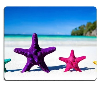 Mousepads Farba starfishes na piesočnatej pláži cestovné koncepcia OBRAZU 24562264 Mat Prispôsobené pracovnej Plochy Notebooku Gaming Mouse Pad