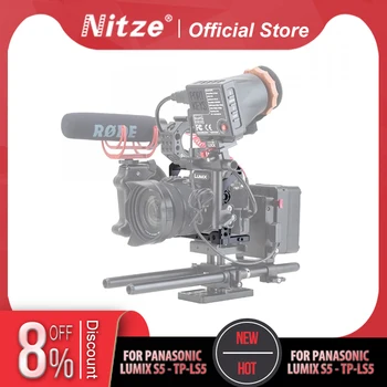 Nitze TP-LS5 S5 Fotoaparát Klietka pre Panasonic Lumix S5 s vstavaným-in NATO Železničnej Hliníkovej Zliatiny Video Kamera Klietky
