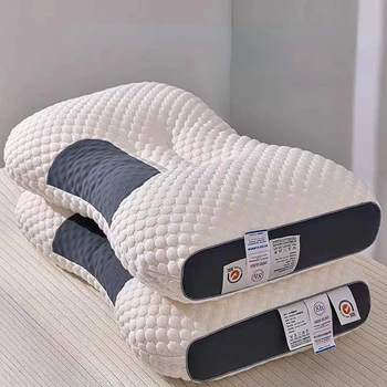 Nové 3D SPA Masážny Vankúš Oblasť Pomôcť Spánku a Ochranu Krku Vankúš Pletené Bavlnené Obliečky na Posteľnú bielizeň