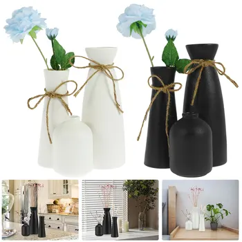 Nové 3ks Keramické Vázy, Nastavený pre Pampas Trávy Dekoratívne Kvetinový Ornament Vázy Minimalistický Keramické Kvetinové Vázy Elegantný Dom