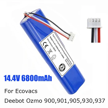 Nové originálne 14,4 V 6800mAh Roboter-staubsauger Batterie Pack für Ecovacs Deebot Ozmo 900, 901, 905, 930, 937
