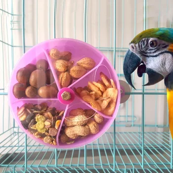 Otočiť Papagája Hračky, Kolesá Skus Žuvanie Vtákov zelené krmivo Potravín Box Klietky Feeder vogel speelgoed vtákov príslušenstvo