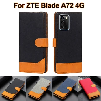 PU Kožené Telefón Tašky de Coque ZTE Blade A52 4G Prípade Peňaženky Knihy, Stojan Business Funda symbian, symbian Para ZTE Blade V40 Vita Fip Kryt