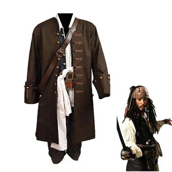 Piráti Z Karibiku Cosplay Kostým Film Jack Sparrow Cosplay Celý Set Kostým klub halloween party show oblečenie