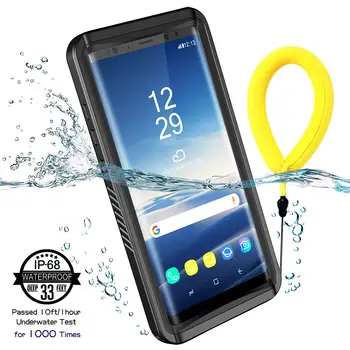 Potápanie Vodotesný Telefón Prípadoch pre Samsung Galaxy S9 S8 Plus Poznámka 8 S7 Edge Pokrytie Jasné Späť Prípade Screen Protector float popruh