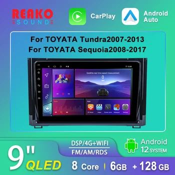 REAKOSOUND Android Pre 12 Toyota Tundra XK50 2007 - 2013 Sequoia XK60 2008 - 2017 Auto Rádio Multimediálny Prehrávač Videa Navi Stereo
