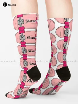 Roztomilý Korčuliarov Dievča Skateboard - Skater Babe Ponožky Farebné Ponožky Zábavné Umenie Harajuku Streetwear Farebné Kreslené Ponožky Módy Nové