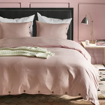 Ružová Luxusné tlačidlo perinu NÁS Kráľ, Kráľovná Twin veľkosť 3ks/set posteľnú prikrývku kryt nastaviť funda edredon dekbedovertrek 7colors