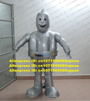 Silver Grey Robot Automat Maskot Kostým Dospelý Karikatúra osobnosť Oblečenie Vnútorného Výročie reklamnej Kampane zz7707