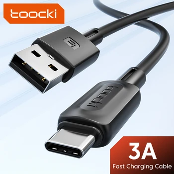 Toocki USB Typu C Kábel 3A Drôt Pre Samsung S20 S22 Xiao mi 12 13 Mobilný Telefón Rýchle Nabíjanie USB C Nabíjací Kábel Dátový Kábel 3M