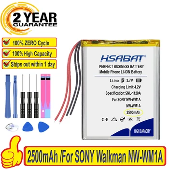 Top Značky 100% Nové 2500mAh Batérie pre SONY Walkman NW-WM1A NW-WM1Z Hráč 5-wire Batérie