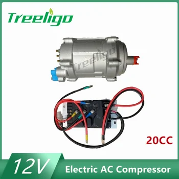 Treeligo 20CC Auto Elektrické Prejdite klimatizácia Compressore 12V Automobilov A/C klimatizácia kompresor s ovládací panel