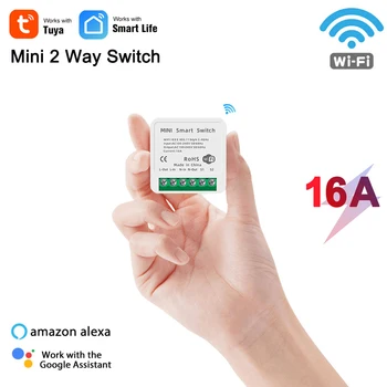 Tuya Inteligentný Život,16A Prepínač WIFI Modul Mini DIY Smart Switch,Diaľkové Ovládanie, Podpora Externého Pracovať s Alexa asistent Google