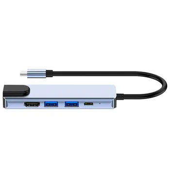 Typ-C Dokovacej Stanice Gigabit Ethernet 5-v-1 USB3.0 HUB Notebook Dokovacej Stanice