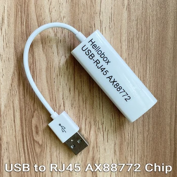 USB Na RJ45 LAN Adaptér pre Hellobox Satelitná TV Prijímač AX88772 Čip LAN kábel Kábel Adaptéra