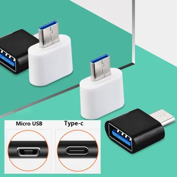 Univerzálny USB Typu C Adaptér Mini Micro USB OTG USB Prevodník Pre Android Telefóny Tablety Micro-USB na USB2.0 Konektor q